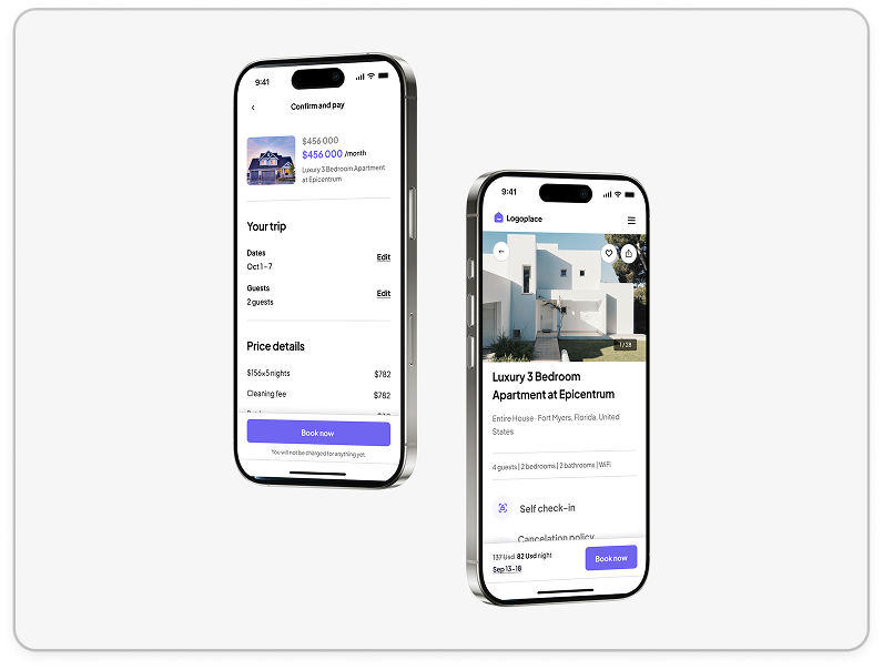 iGMS Mobile App — booking and property screens